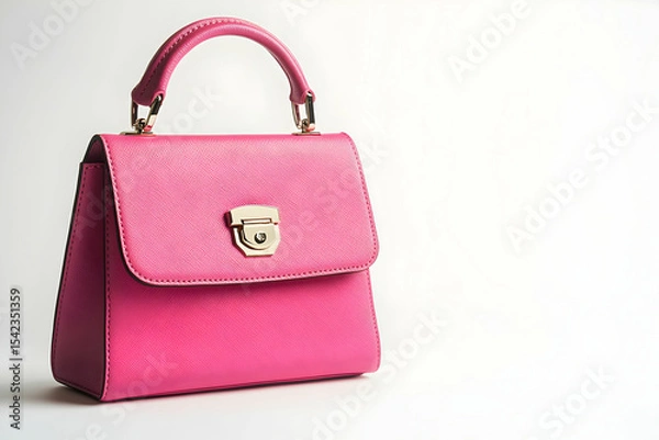 Obraz pink leather bag