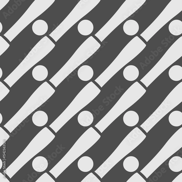 Fototapeta Monochrome Geometric Seamless Pattern Background