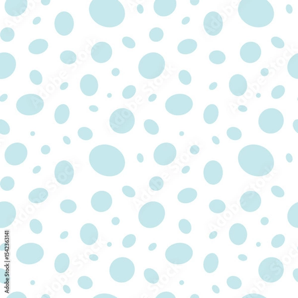 Fototapeta Seamless pattern of blue round shapes on white