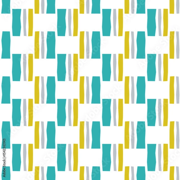 Fototapeta Seamless vector pattern in geometric ornamental style