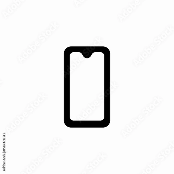 Obraz mobile phone device icon sign vector