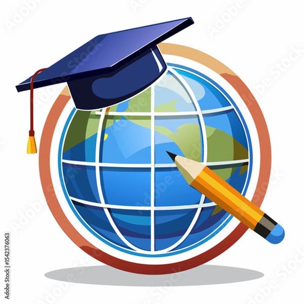 Fototapeta global education concept