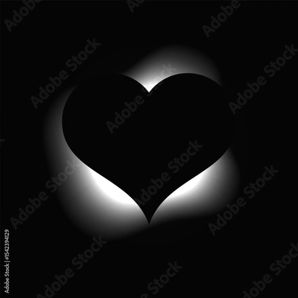 Fototapeta Heart illuminate light frame