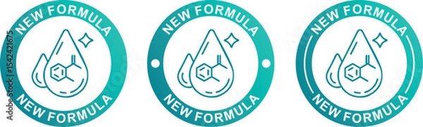 Fototapeta New Formula Icon Label – Updated Product Sticker Stamp Vector