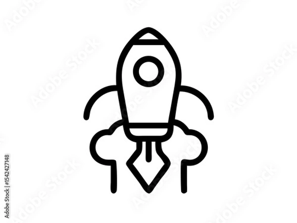 Fototapeta Startup Vector Icon - Pixel Perfect & Editable Stroke for Tech & SaaS