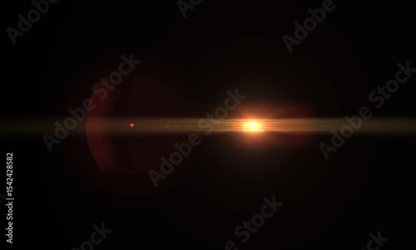 Fototapeta Color Lens Flare light over Black Background. Easy to add overlay or screen filter over Photos