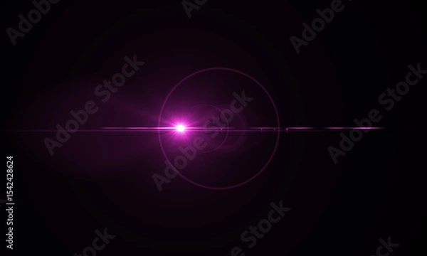 Fototapeta Color Lens Flare light over Black Background. Easy to add overlay or screen filter over Photos