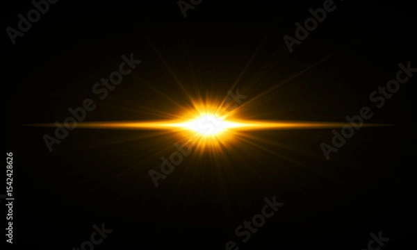 Fototapeta Color Lens Flare light over Black Background. Easy to add overlay or screen filter over Photos