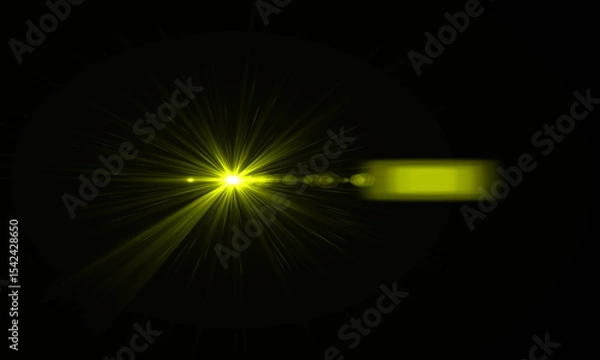 Fototapeta Color Lens Flare light over Black Background. Easy to add overlay or screen filter over Photos