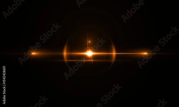 Fototapeta Color Lens Flare light over Black Background. Easy to add overlay or screen filter over Photos