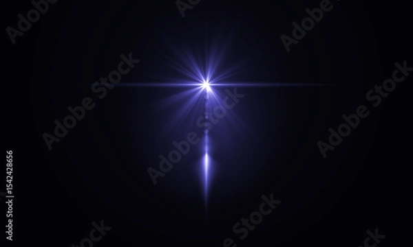 Fototapeta Color Lens Flare light over Black Background. Easy to add overlay or screen filter over Photos