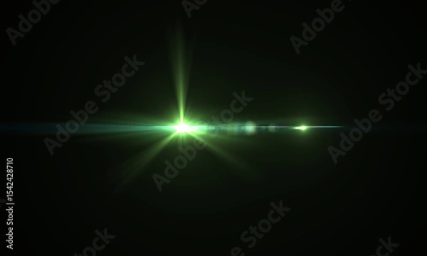 Fototapeta Color Lens Flare light over Black Background. Easy to add overlay or screen filter over Photos
