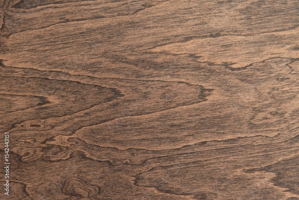 Fototapeta Dark walnut veneer surface with soft grain wood texture