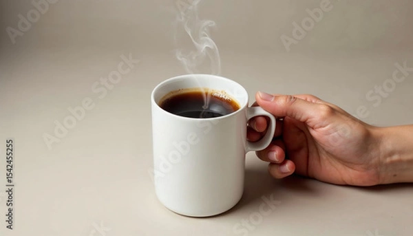 Obraz Sosteniendo café