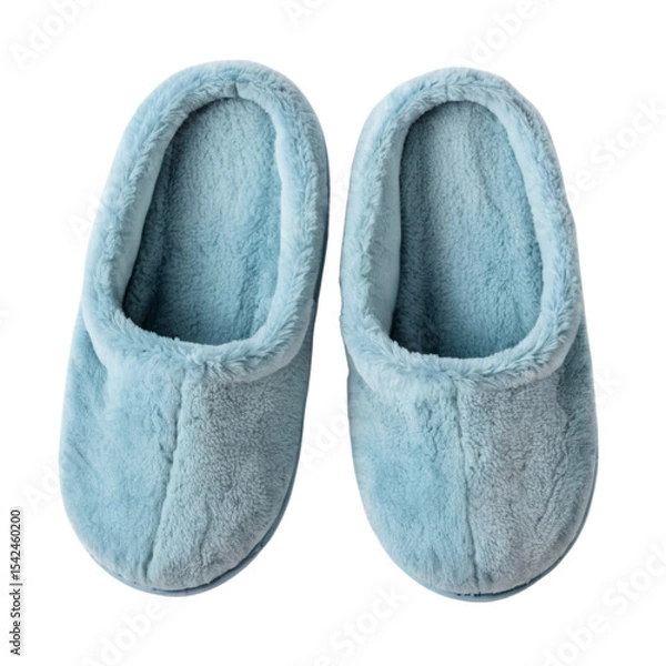 Fototapeta Soft slippers on Isolated transparent background png. generated with AI