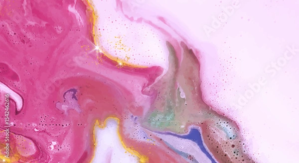 Fototapeta Vibrant Abstract Purple and Blue Ink Texture – Fluid Alcohol Ink Flow with Marble-Like Organic Pattern for Backgrounds, Wallpapers, and Artistic Projects