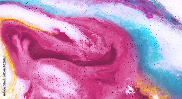 Fototapeta Vibrant Abstract Purple and Blue Ink Texture – Fluid Alcohol Ink Flow with Marble-Like Organic Pattern for Backgrounds, Wallpapers, and Artistic Projects
