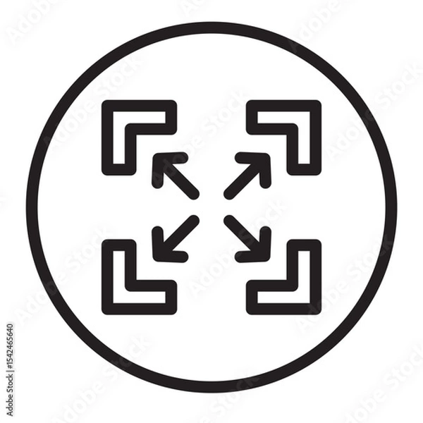 Obraz Size Vector Line Icon Design