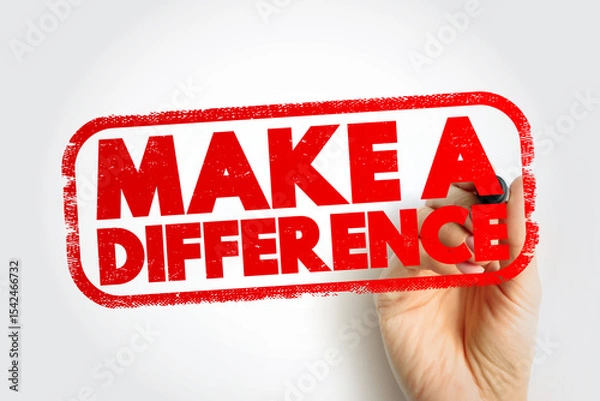 Fototapeta Make A Difference text stamp, concept background