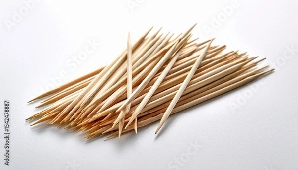 Fototapeta toothpicks on a white background