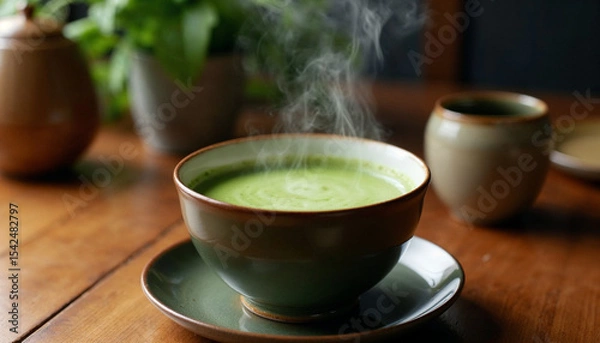 Obraz matcha caliente en leche