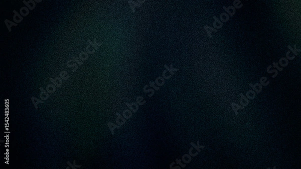 Fototapeta Subtle 4K abstract gradient in deep black, blue, and green hues, featuring a captivating grainy texture. Perfect for dark mode designs and moody backgrounds