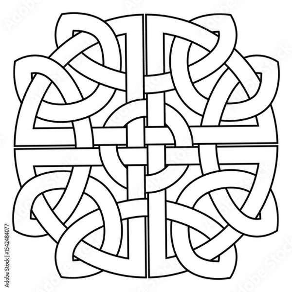 Fototapeta celtic knot trinity on white background for tattoo symbol religion icon logo. vector illustration