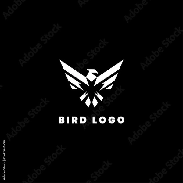 Fototapeta simple eagle logo vector design illustration.