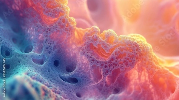 Obraz Abstract, textured, colorful cellular structure
