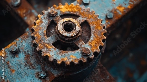 Obraz Rusty gears and mechanisms