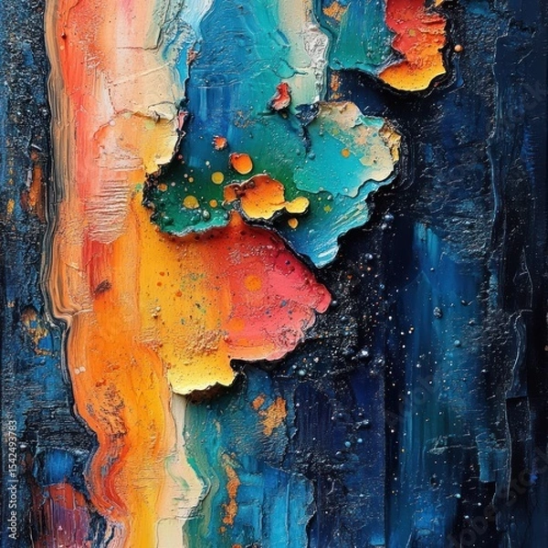 Obraz Vibrant, textured abstract painting