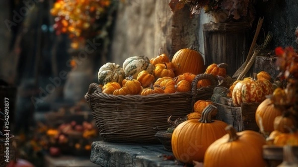 Obraz Autumn harvest display