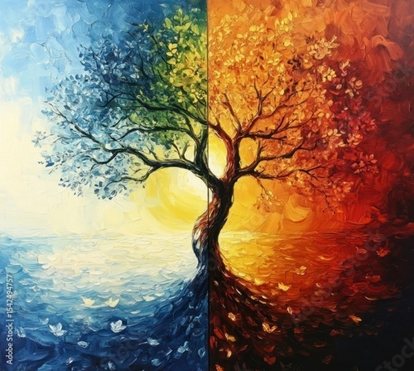 Obraz A vibrant tree of seasons