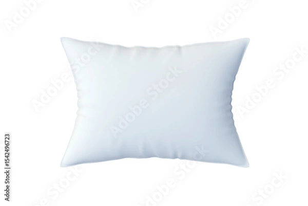 Fototapeta One pillow isolated on white background. Contemporary cushion. Top view. 3d render