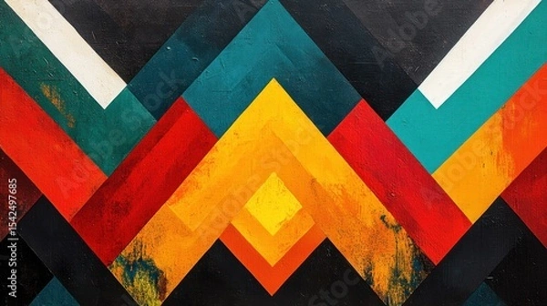 Obraz Vibrant geometric pattern design