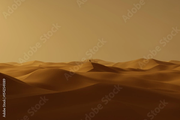 Fototapeta colorful sand dunes in the evening light. 3D Rendering