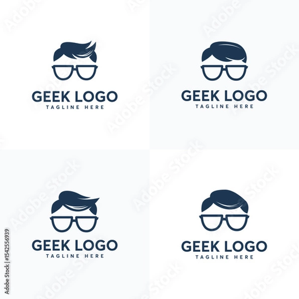 Fototapeta Four variations of a geek  design.