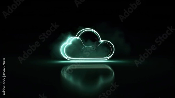 Obraz Neon Cloud Icon