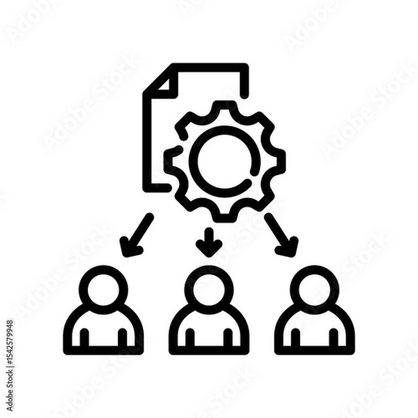 Fototapeta Workload Distribution line icon