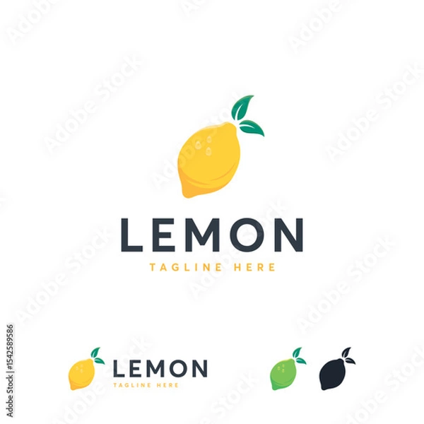 Fototapeta Simple  design featuring a lemon.