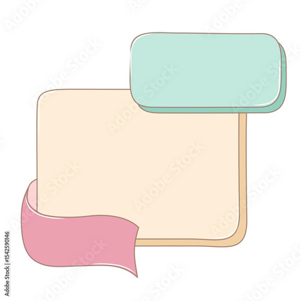 Fototapeta Text Box Banner Label Quote. Empty Speech Bubble Design for Diacount, Infographic, Promotion, Flash Sale, Social Media Post.