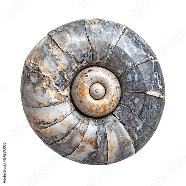 Fototapeta Snail isolated on transparent background.