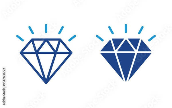 Obraz Diamond icon, Diamond sign vector	