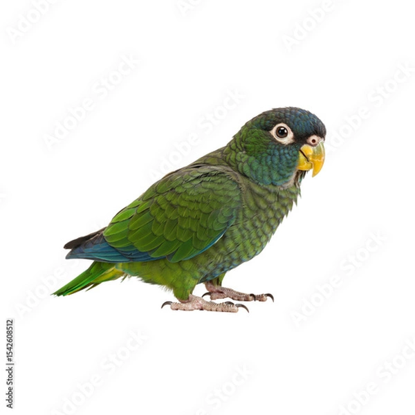 Obraz green parrot on transparent background