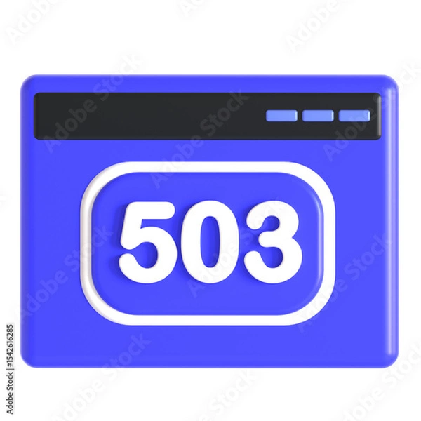 Obraz 503 website 3d icon illustration