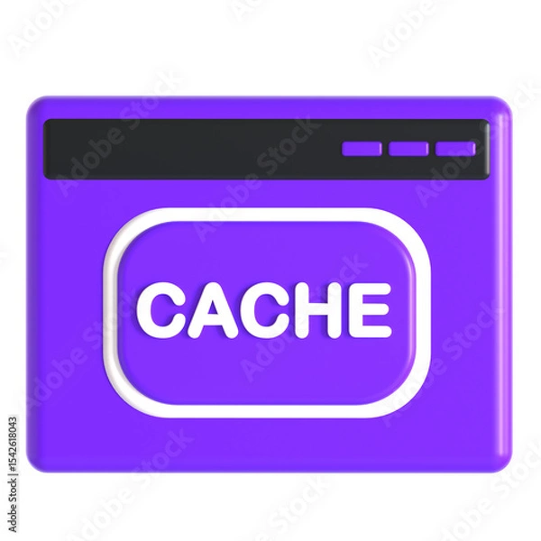 Obraz cache website 3d icon illustration