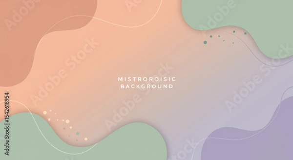 Fototapeta Organic, fluid shapes with subtle shadows add depth, making it an elegant yet modern backdrop for websites and mobile