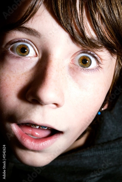 Obraz wide eyed boy