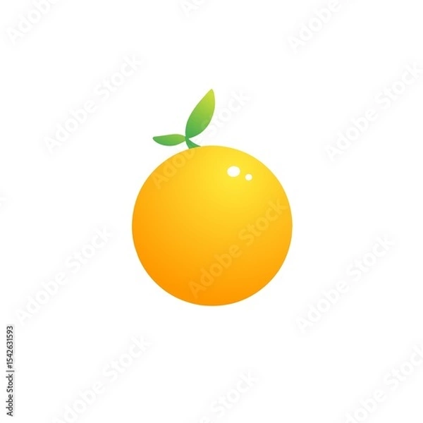 Obraz orange with leaves