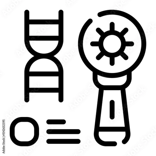 Obraz genetic data line icon
